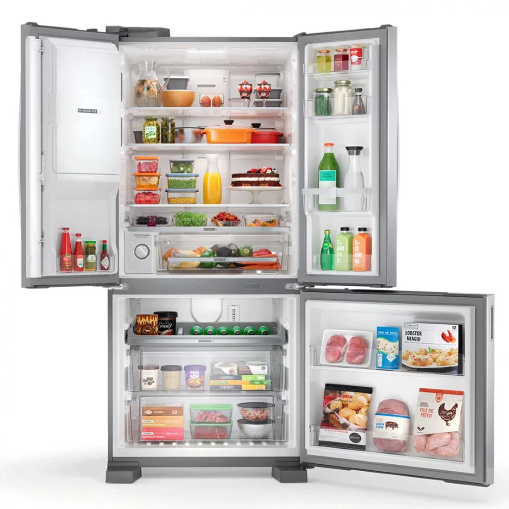 Image 3 of 11 of Geladeira Brastemp Frost Free French Door Inverse BRH85AKBNA
