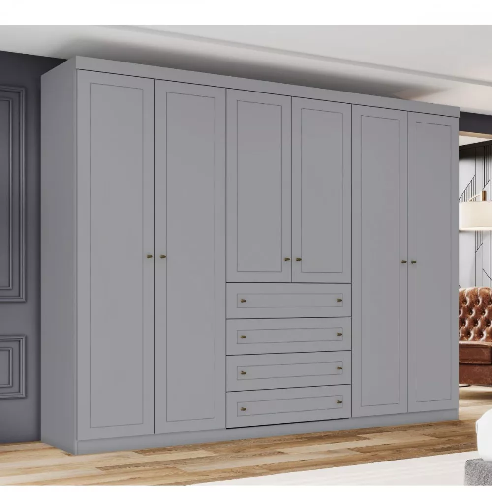 Image 0 of 7 of Guarda Roupa Henn Americano 6 Portas 4 Gavetas D205-05