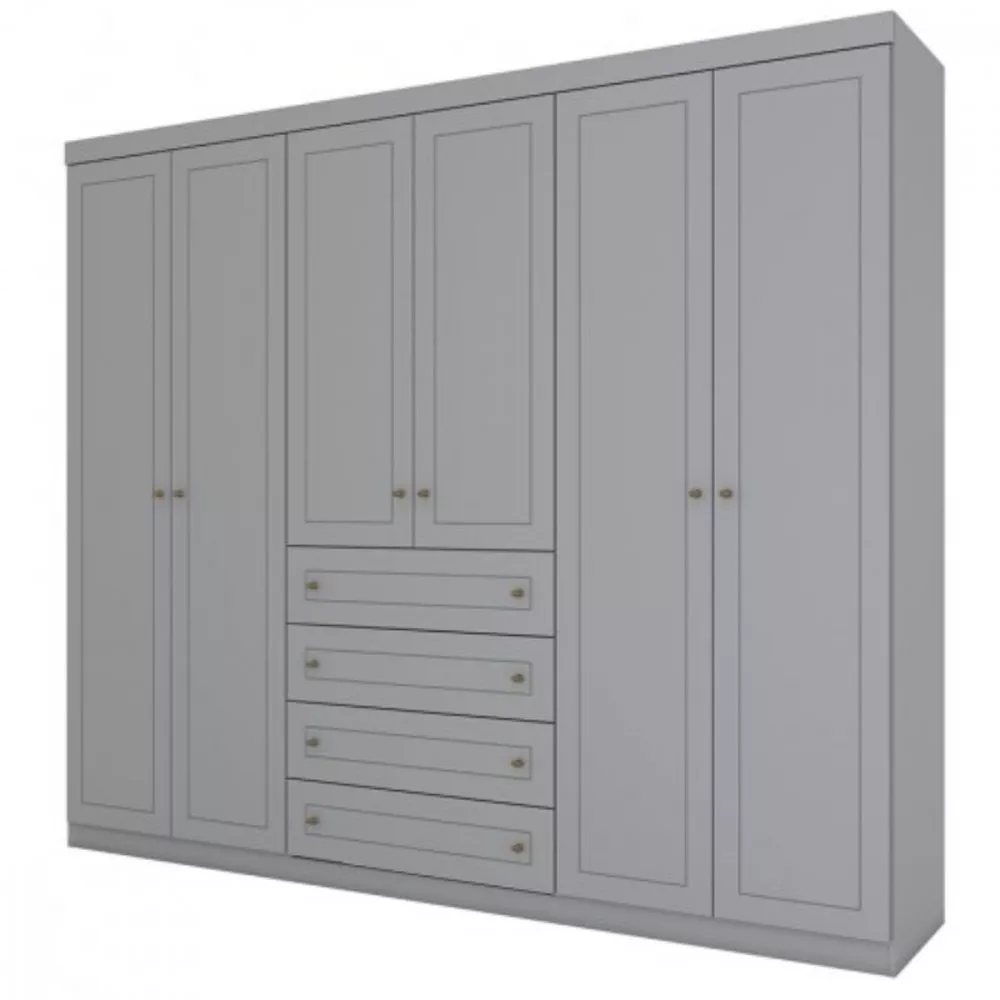 Image 1 of 7 of Guarda Roupa Henn Americano 6 Portas 4 Gavetas D205-05