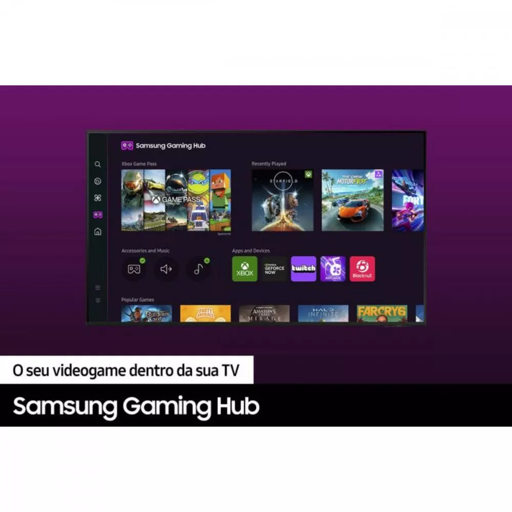 Image 5 of 10 of Samsung Smart TV 65 UHD 4K 65DU7700 Processador Crystal 4K Gaming Hub Processador Crystal