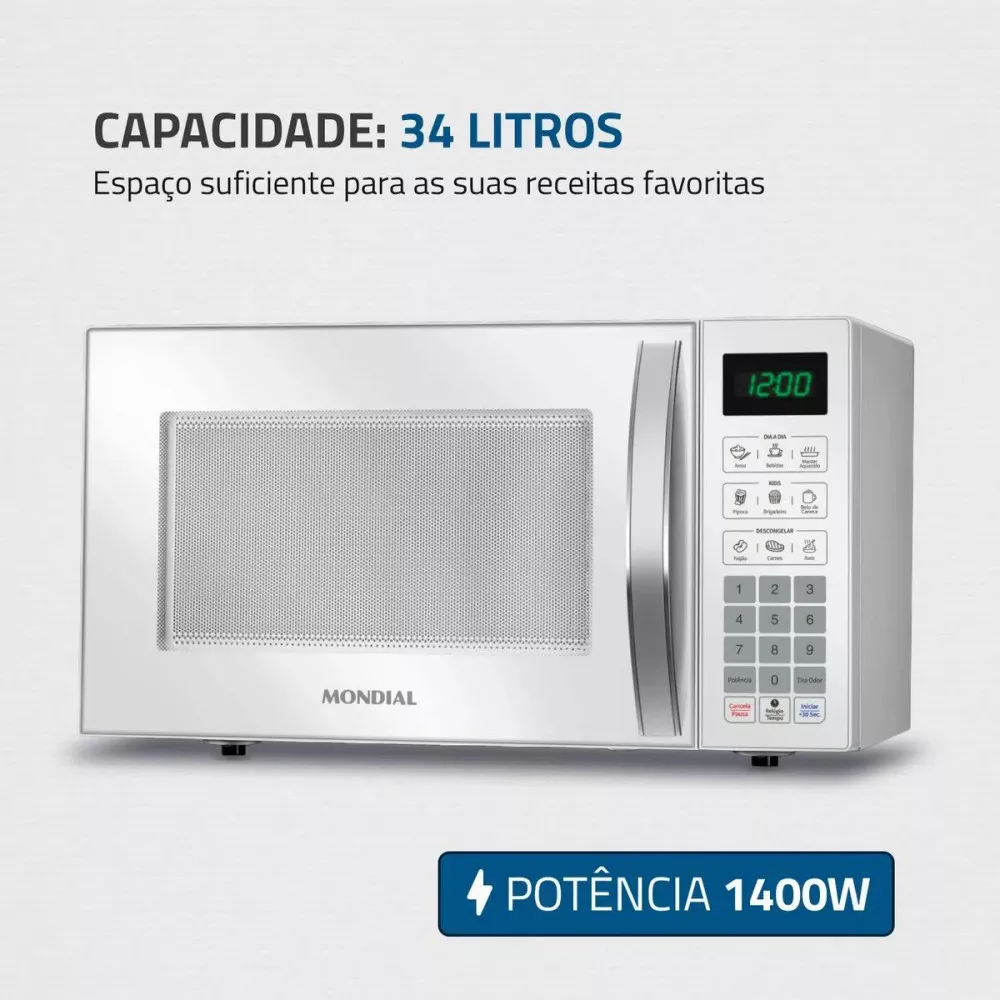 Image 3 of 7 of Micro-ondas Mondial 34 Litros 1.400W