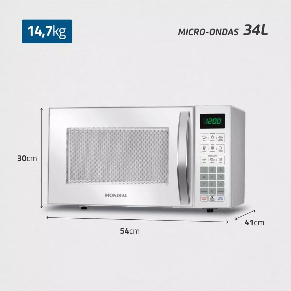 Image 6 of 7 of Micro-ondas Mondial 34 Litros 1.400W