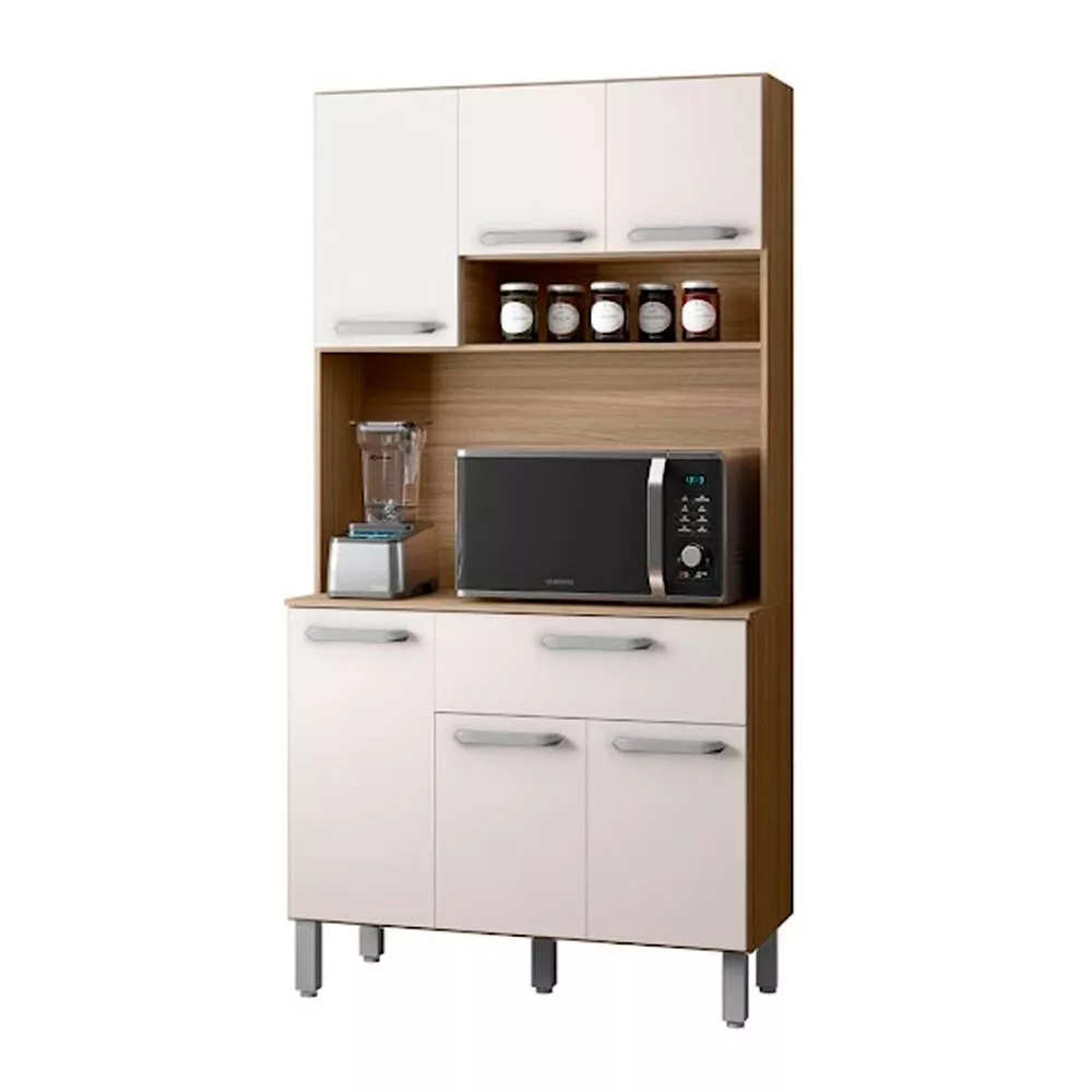 Image 1 of 4 of Kit Cozinha 6 Portas 1 Gaveta em MDF Sofia Poliman Móveis