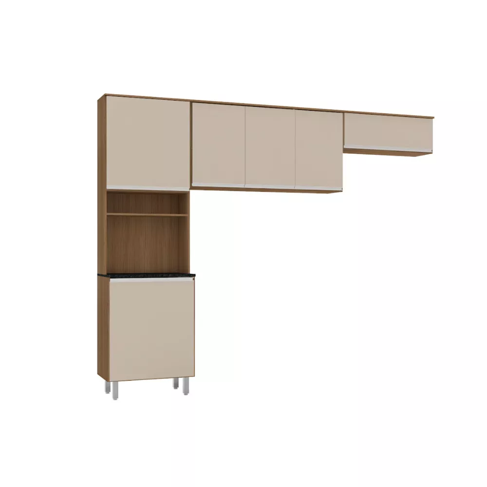 Image 0 of 5 of Cozinha Compacta Paneleiro e Aéreo 260 cm Paris Poliman