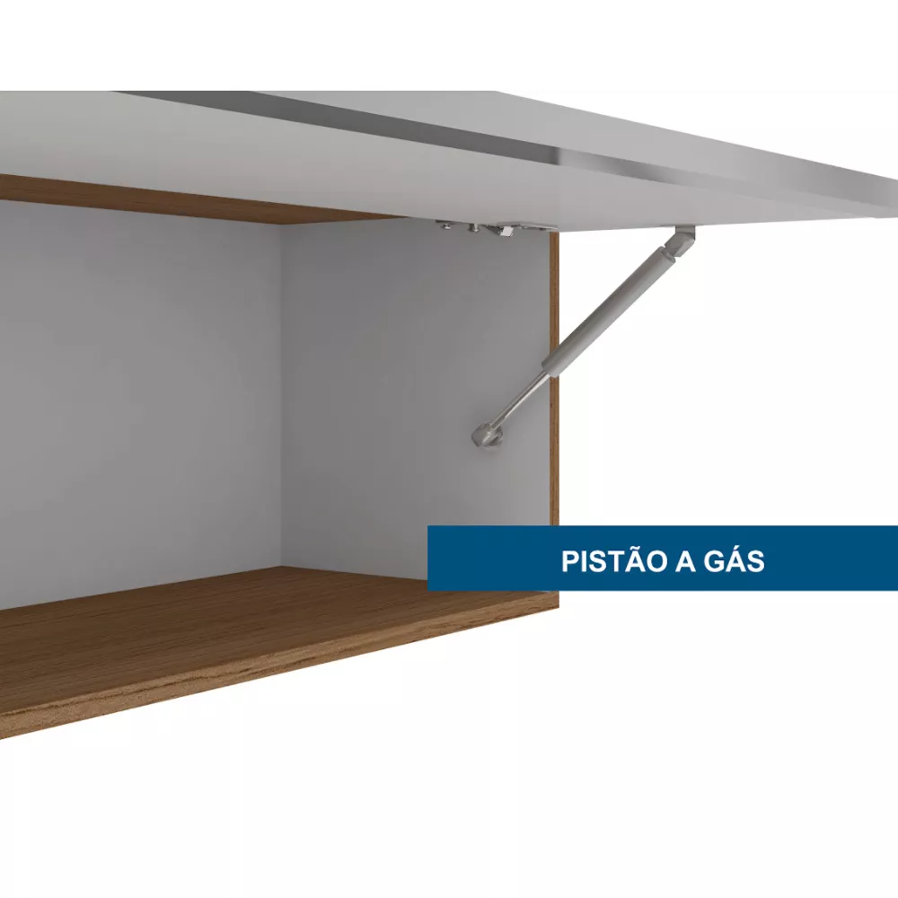 Image 3 of 5 of Cozinha Compacta Paneleiro e Aéreo 260 cm Paris Poliman