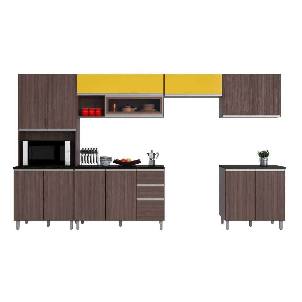 Image 1 of 5 of Cozinha Modulada 6 Peças 14 Portas 2 Gavetas Com Torre Quente Evidence