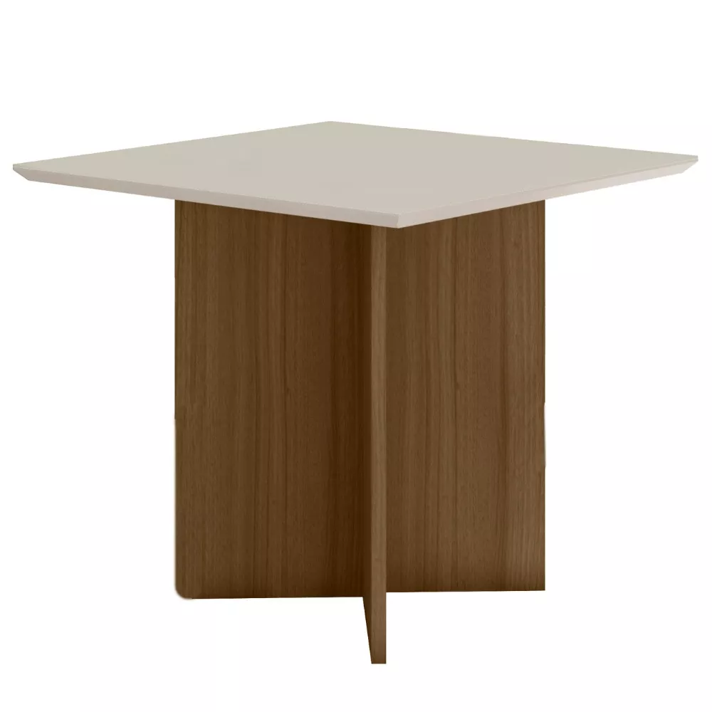 Image 0 of 2 of Mesa de Jantar Retangular Tampo Chanfrado sem vidro 90cm Helô Poliman Móveis