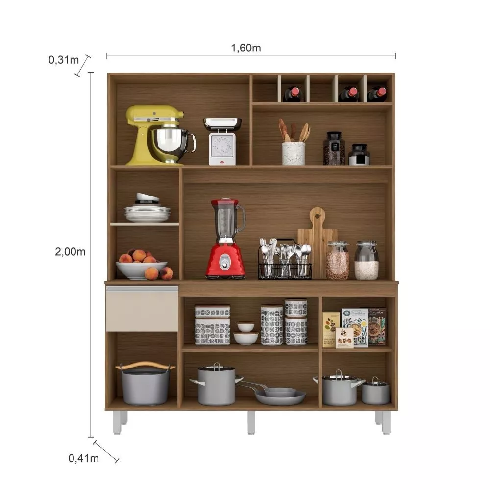 Image 3 of 5 of Kit Cozinha 6 Portas 1 Gaveta Alice
