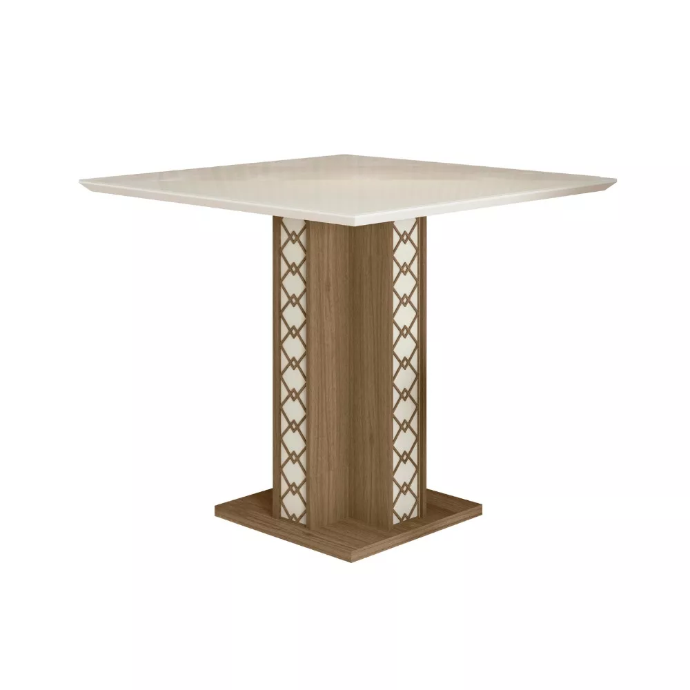 Image 2 of 11 of Conjunto Sala de Jantar Quadrada Mesa Isis 90cm e 04 Cadeiras Josi Poliman Móveis