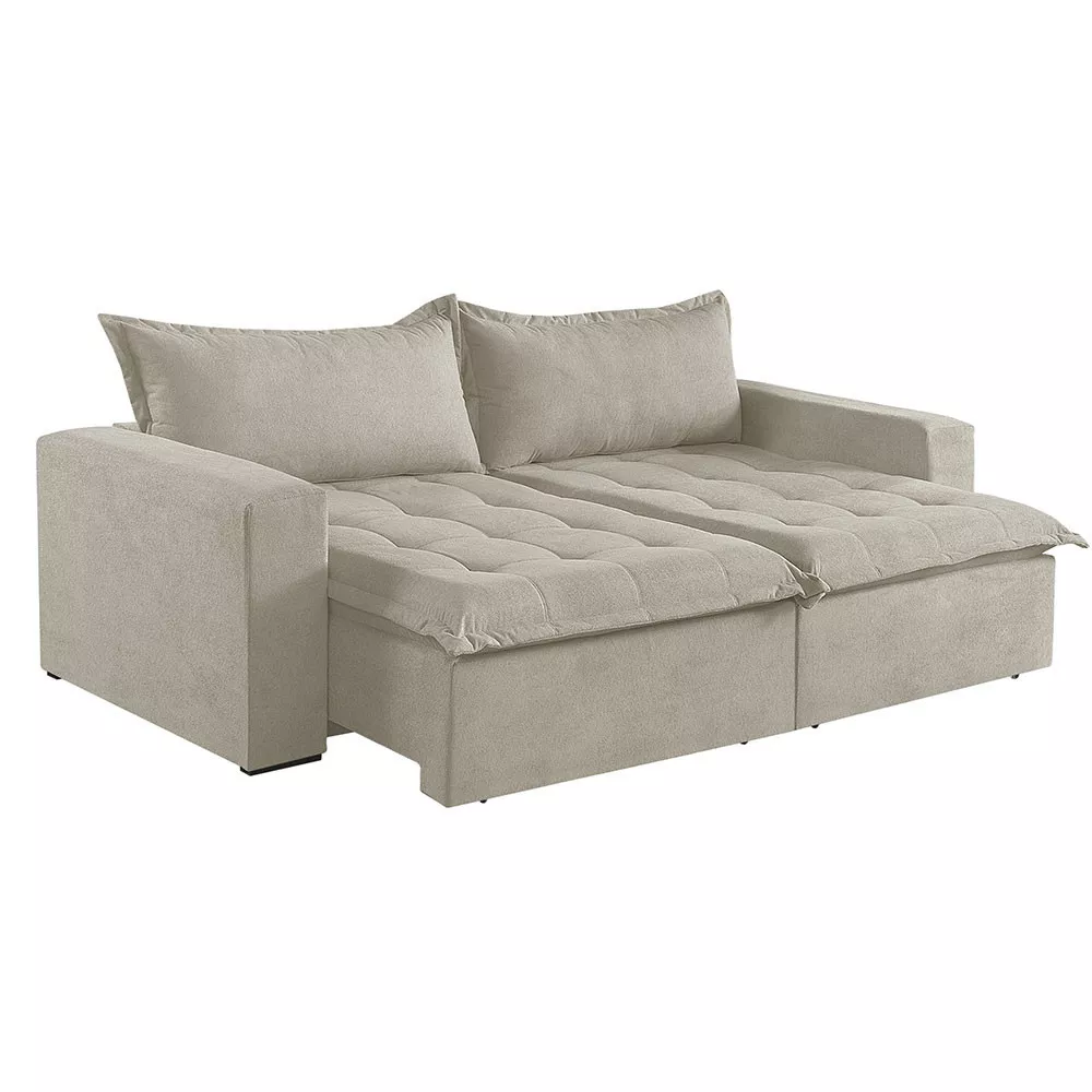 Image 0 of 5 of Sofá Cama 2 Lugares Retrátil e Reclinável Linho M-184 Martins