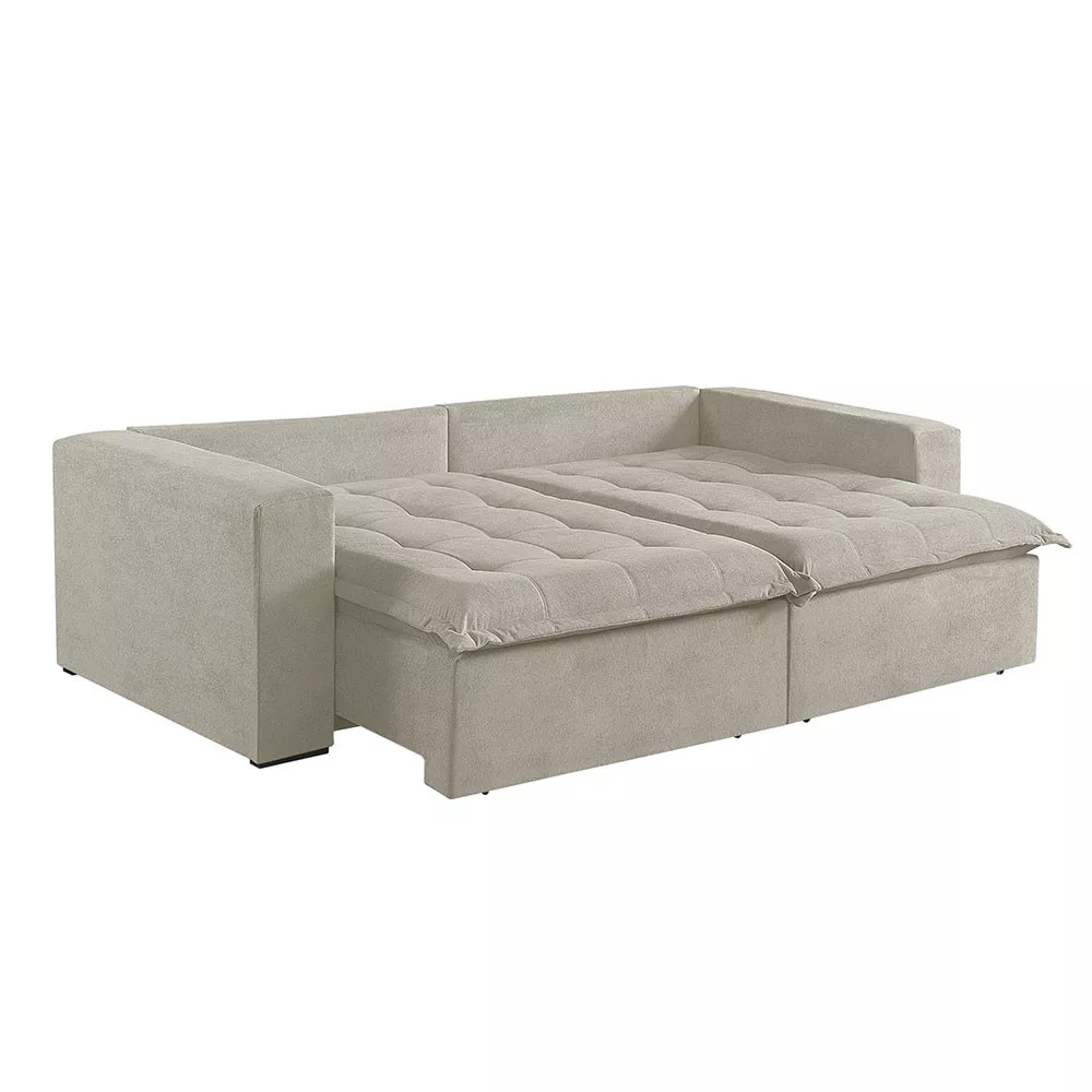 Image 3 of 5 of Sofá Cama 2 Lugares Retrátil e Reclinável Linho M-184 Martins