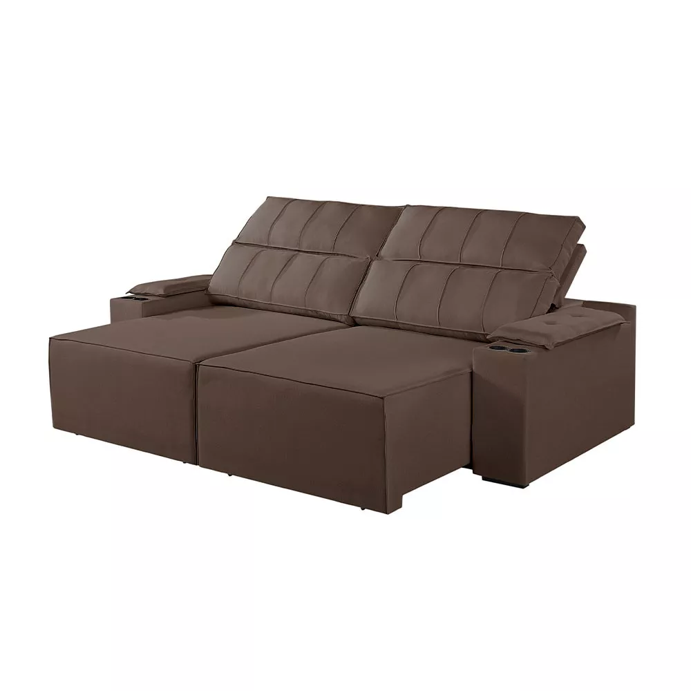 Image 0 of 3 of Sofá 5 Lugares Retrátil e Reclinável M-182 Martins Com Acessórios Veludo
