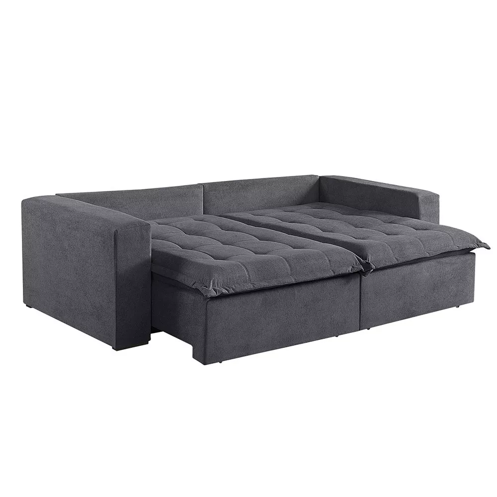 Image 3 of 5 of Sofá Cama 2 Lugares Retrátil e Reclinável M-184 Veludo Martins