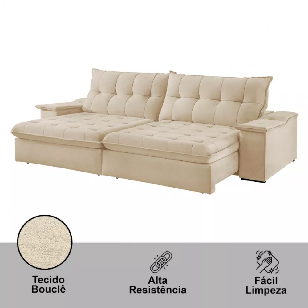 Image 3 of 6 of Sofá Lua Linho 02 Módulos 100 cm B25cm Meu Sofá Online