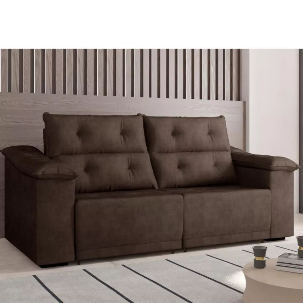 Image 0 of 4 of Sofá 3 Lugares 230cm Retrátil Reclinável Suede Parati Flash