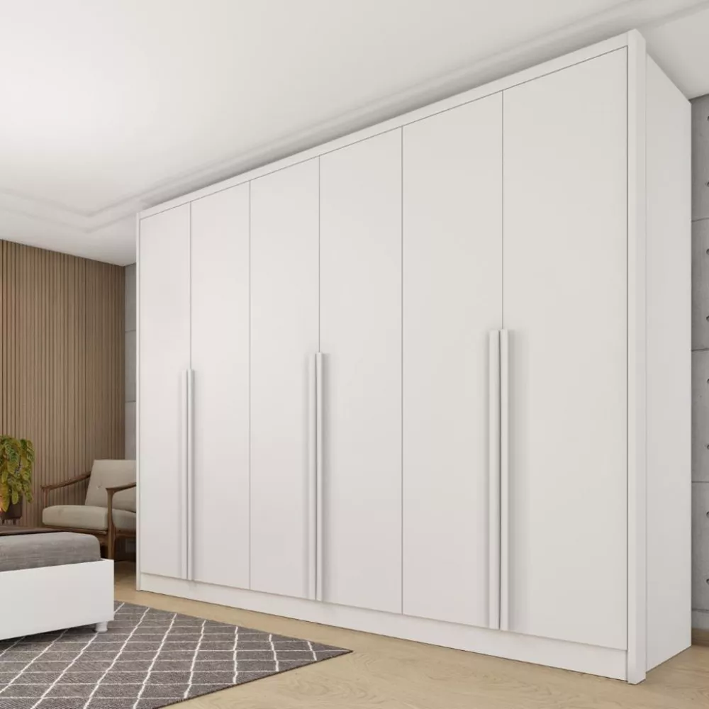 Image 0 of 4 of Guarda Roupa Casal 6 Portas 100 MDF Realeza Tcil