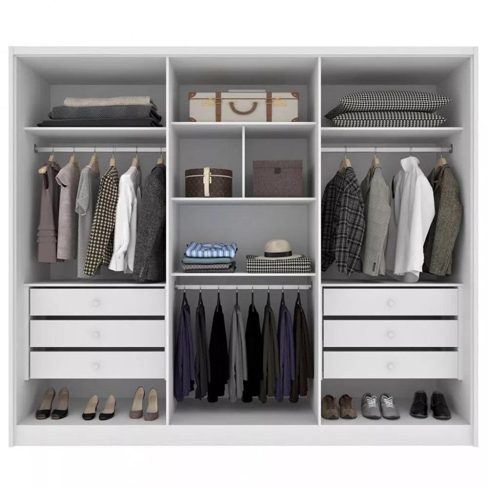 Image 2 of 4 of Guarda Roupa Casal 6 Portas 100 MDF Realeza Tcil
