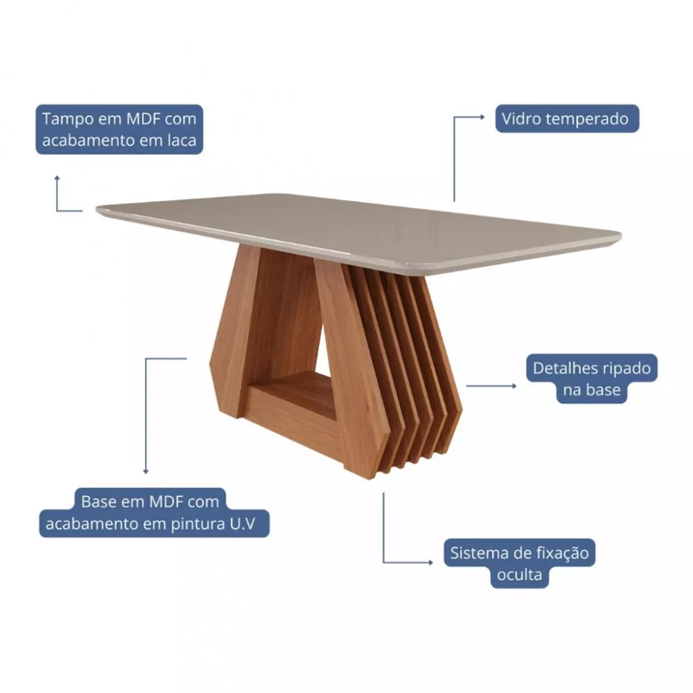 Image 1 of 3 of Mesa de Jantar 180 cm Agata Cimol