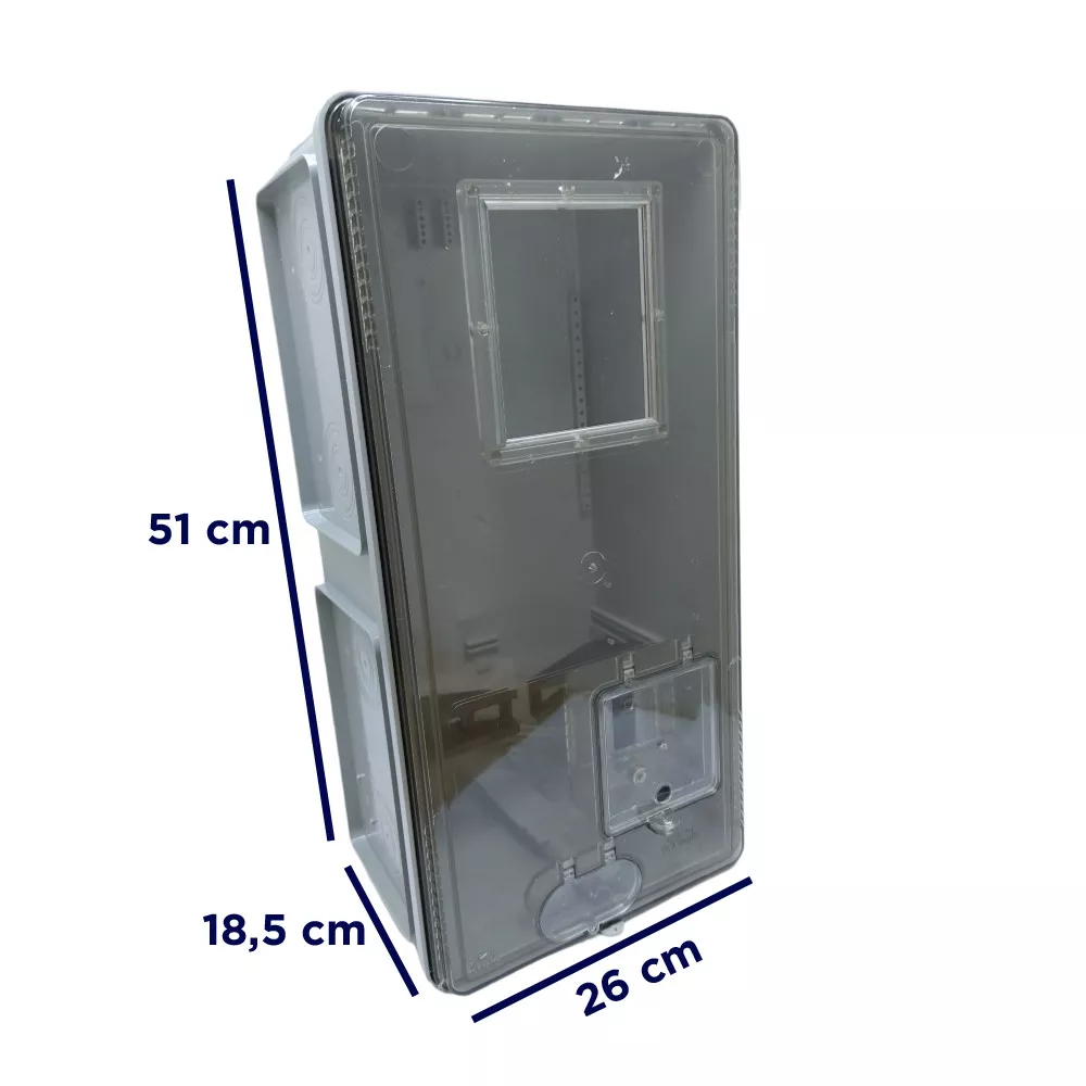 Image 0 of 1 of Caixa de medição trifásica policarbonato simples 594 padrão Copel cnph simples - Plastimax