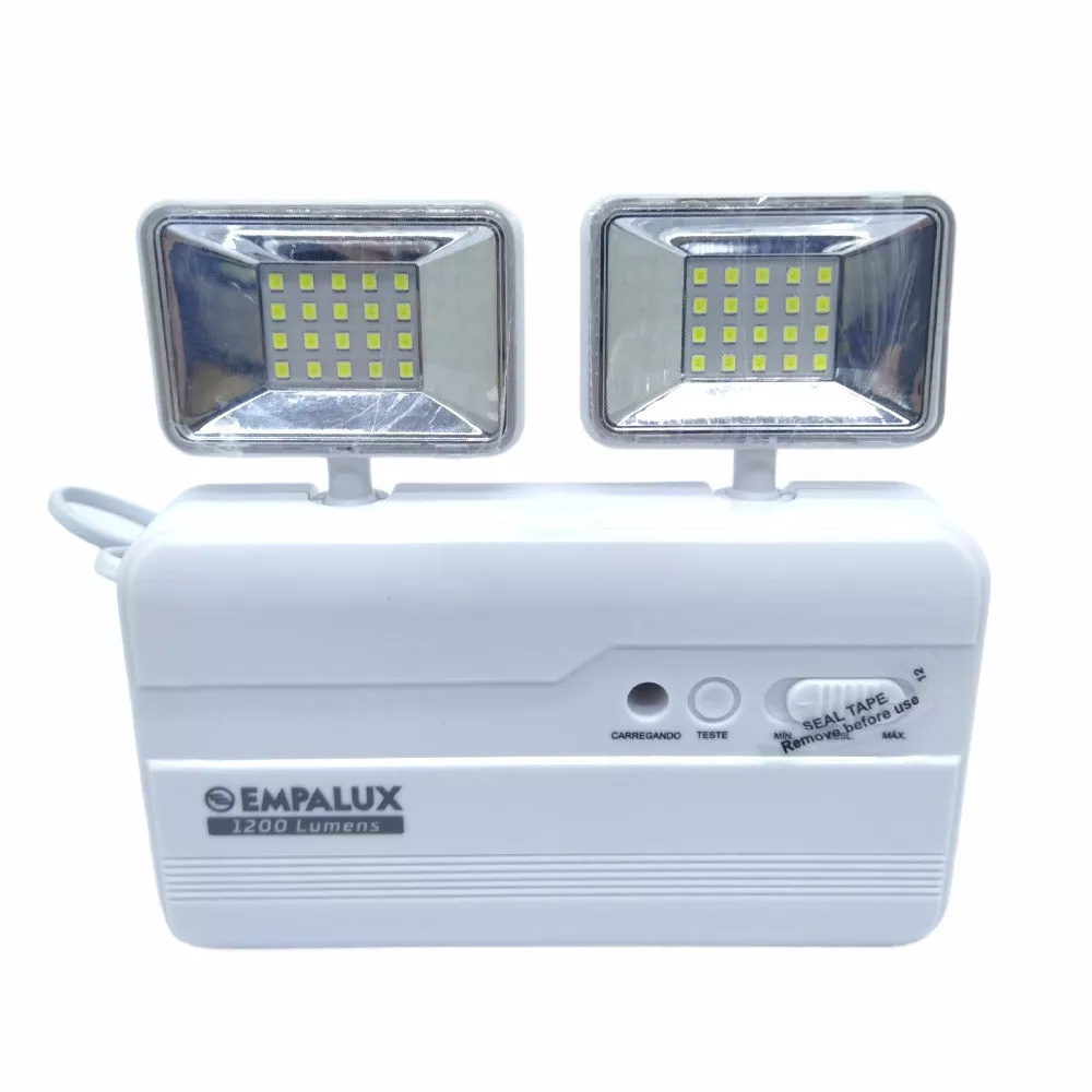 Image 0 of 5 of Luminária de Emergência Led 2 Faróis 1200 Lumens Slim Empalux