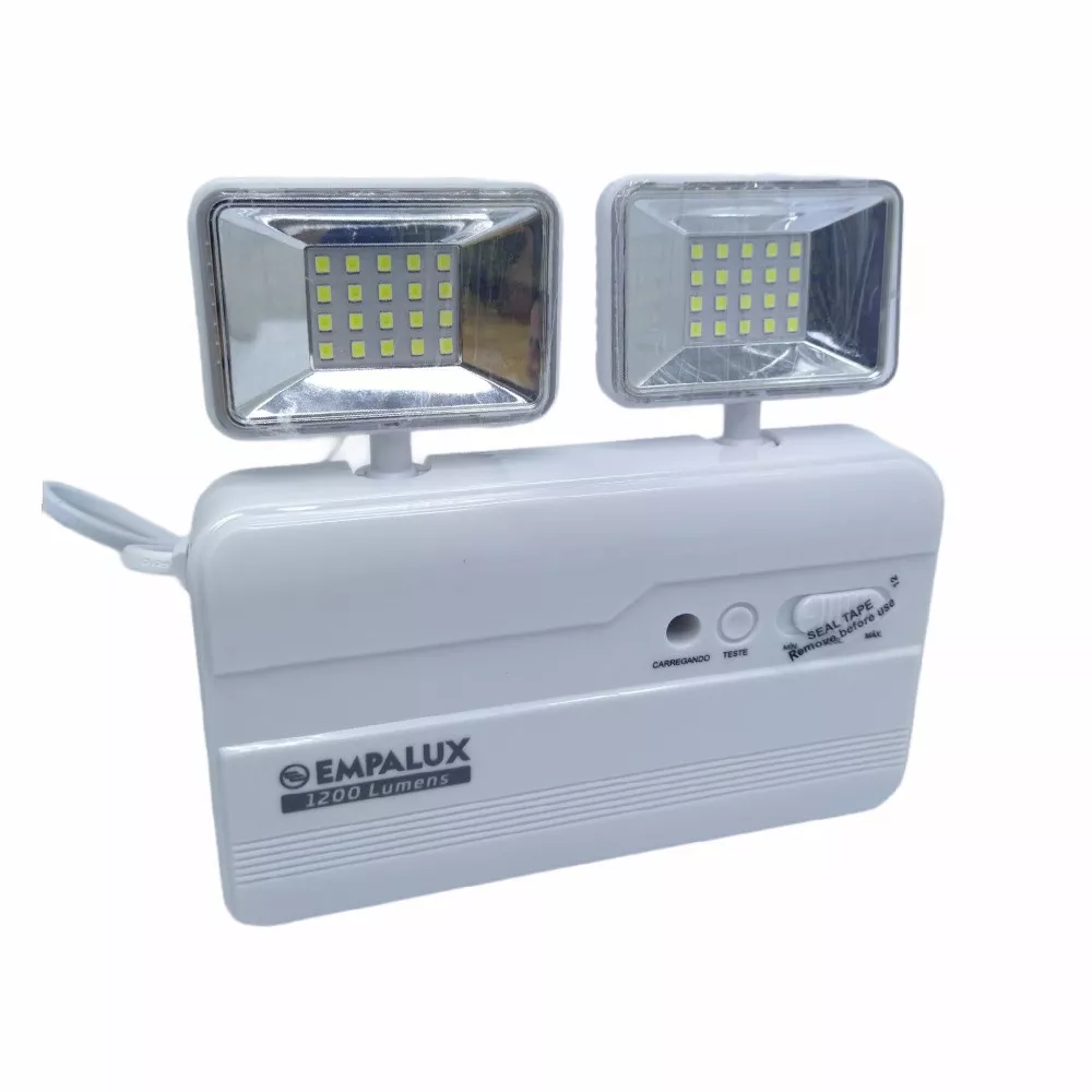Image 1 of 5 of Luminária de Emergência Led 2 Faróis 1200 Lumens Slim Empalux