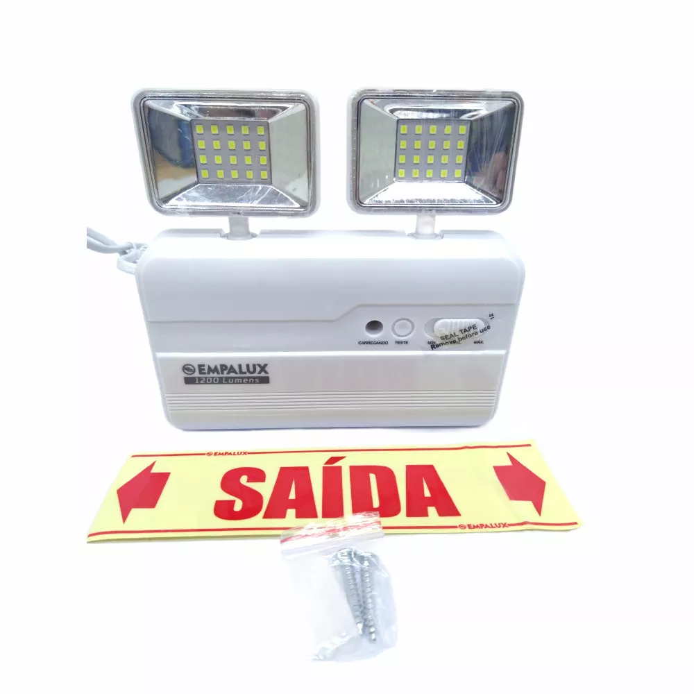 Image 2 of 5 of Luminária de Emergência Led 2 Faróis 1200 Lumens Slim Empalux
