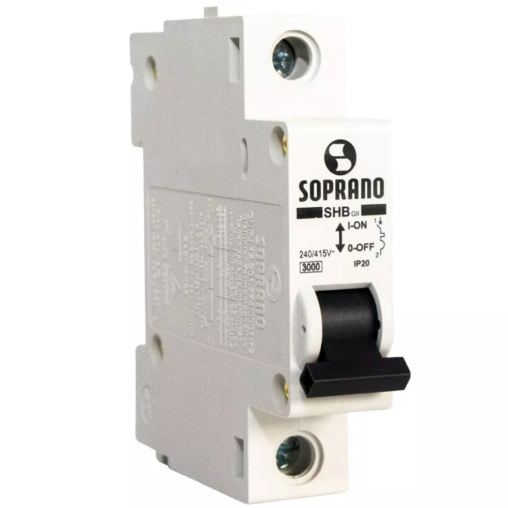 Image 0 of 4 of Soprano Disjuntor Din Monofásico Curva-c 6a 3ka Shb1-c006a