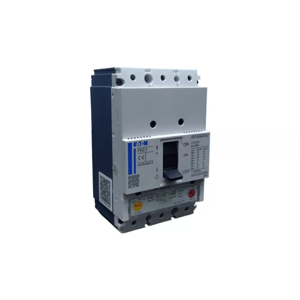 Image 0 of 3 of Disjuntor trifásico caixa moldada ajustável 40A - 36KA 380V PDC13G0040TAAJ - Eaton