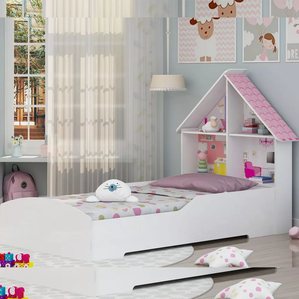 Image 0 of 3 of Cama Solteiro MDF Casinha Gelius