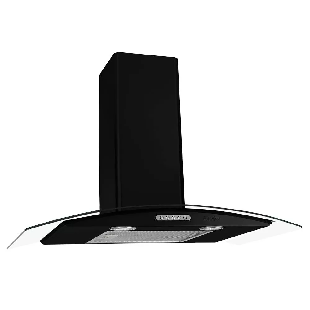 Image 0 of 7 of Coifa de Parede 75cm Vidro Curvo Duto Slim Nardelli Black