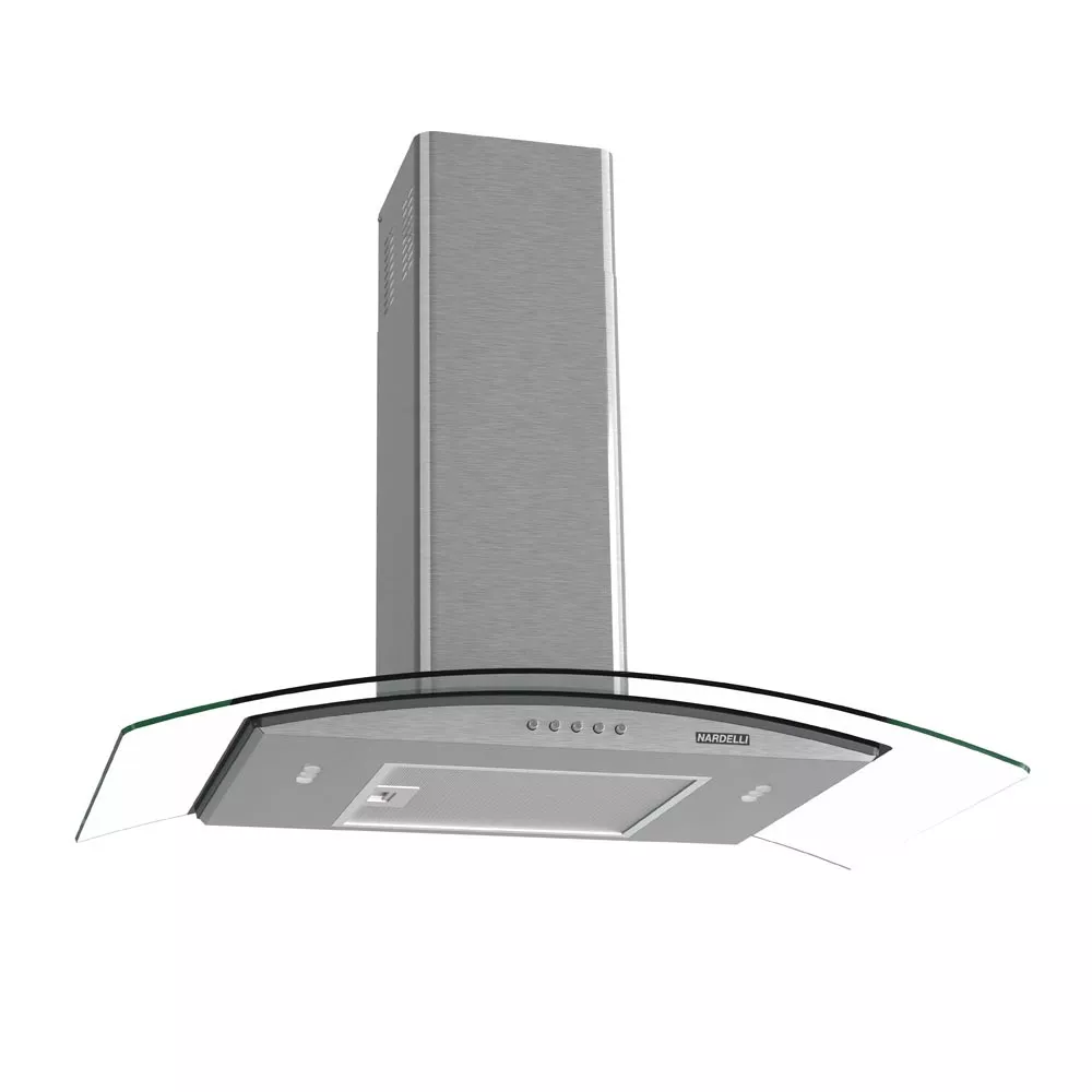 Image 0 of 7 of Coifa Nardelli de Parede Clean Vidro Curvo Kromanox 80cm