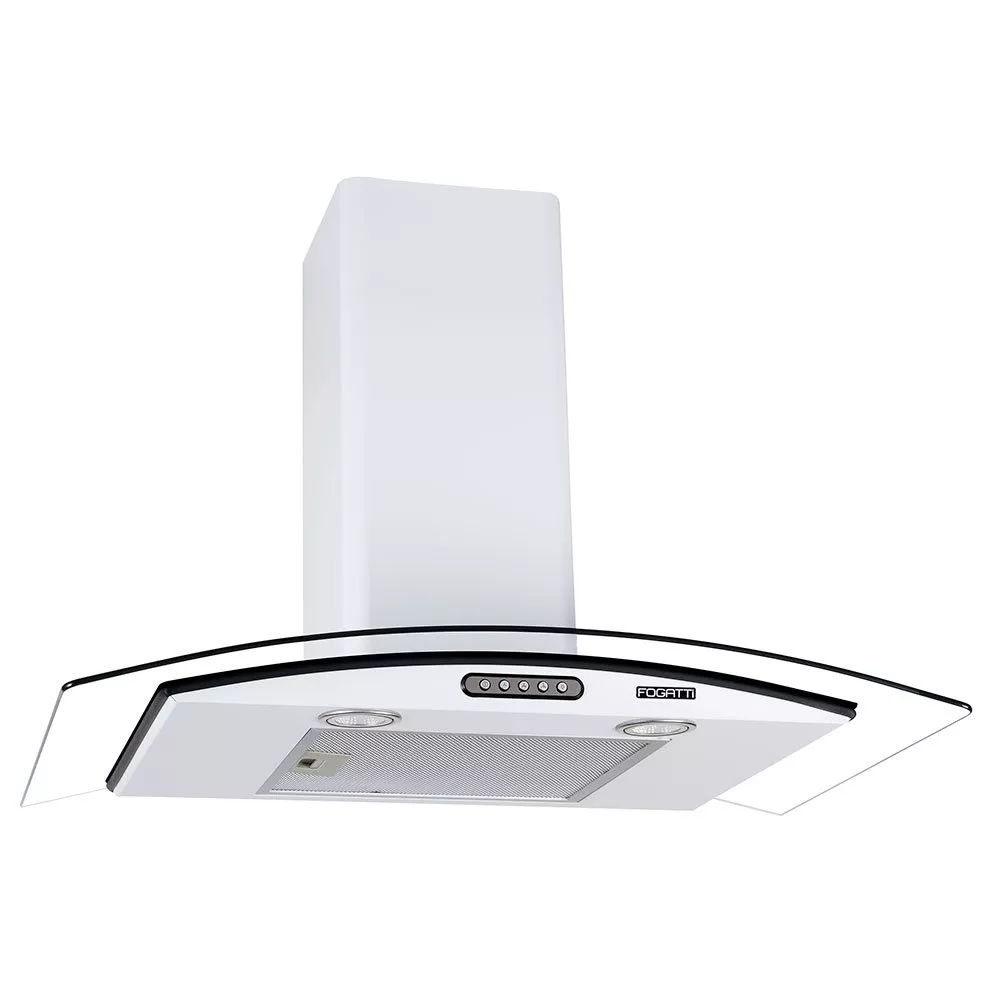Image 0 of 7 of Coifa de Parede 80cm Vidro Curvo Slim Fogatti Branco