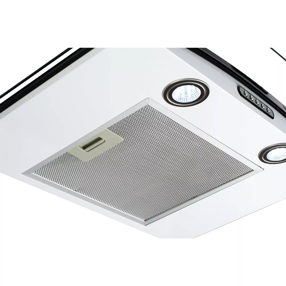 Image 1 of 7 of Coifa de Parede 80cm Vidro Curvo Slim Fogatti Branco