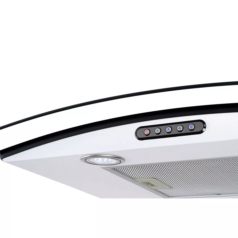 Image 3 of 7 of Coifa de Parede 80cm Vidro Curvo Slim Fogatti Branco