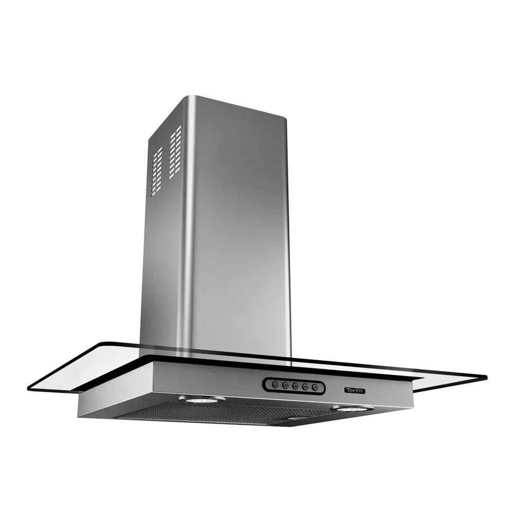 Image 0 of 7 of Coifa Vidro Reto Parede Inox 75cm-5 Bocas Terim