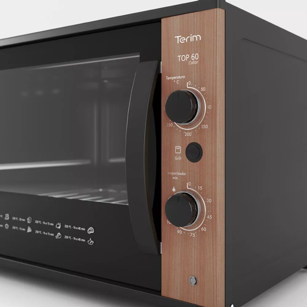 Image 3 of 7 of Forno Terim Elétrico Bancada Top 60 Collor Jatobá 60 Litros