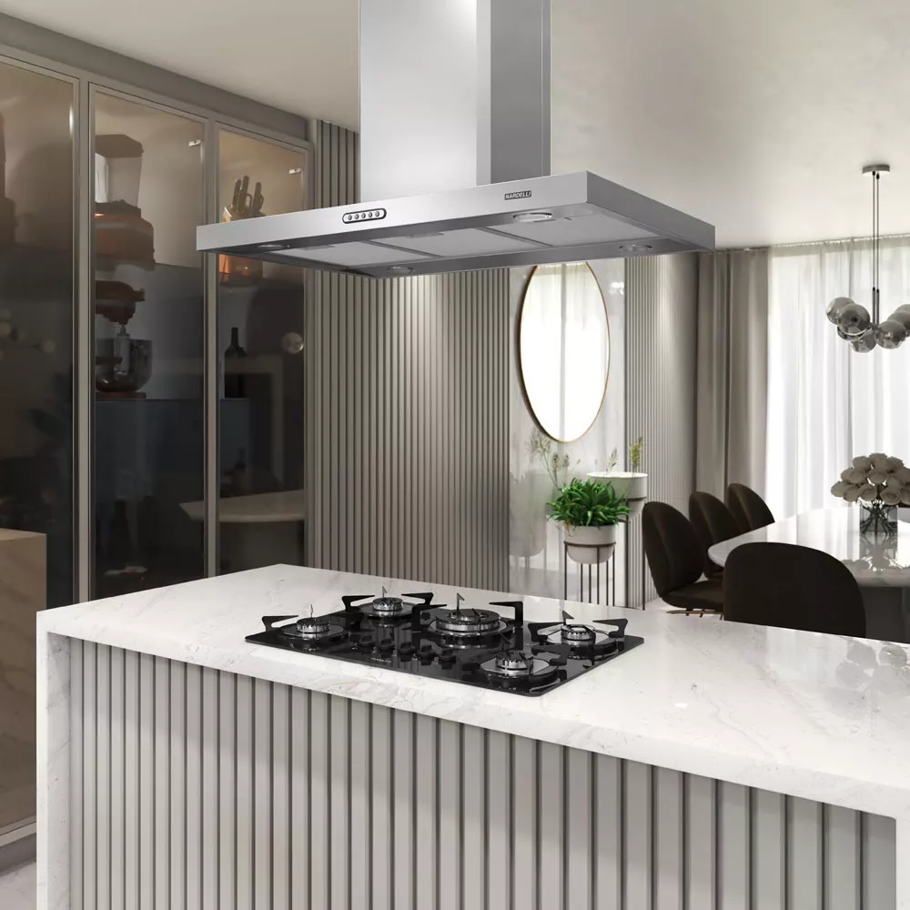 Image 3 of 7 of Coifa Ilha Nardelli Retangular 75cm Inox