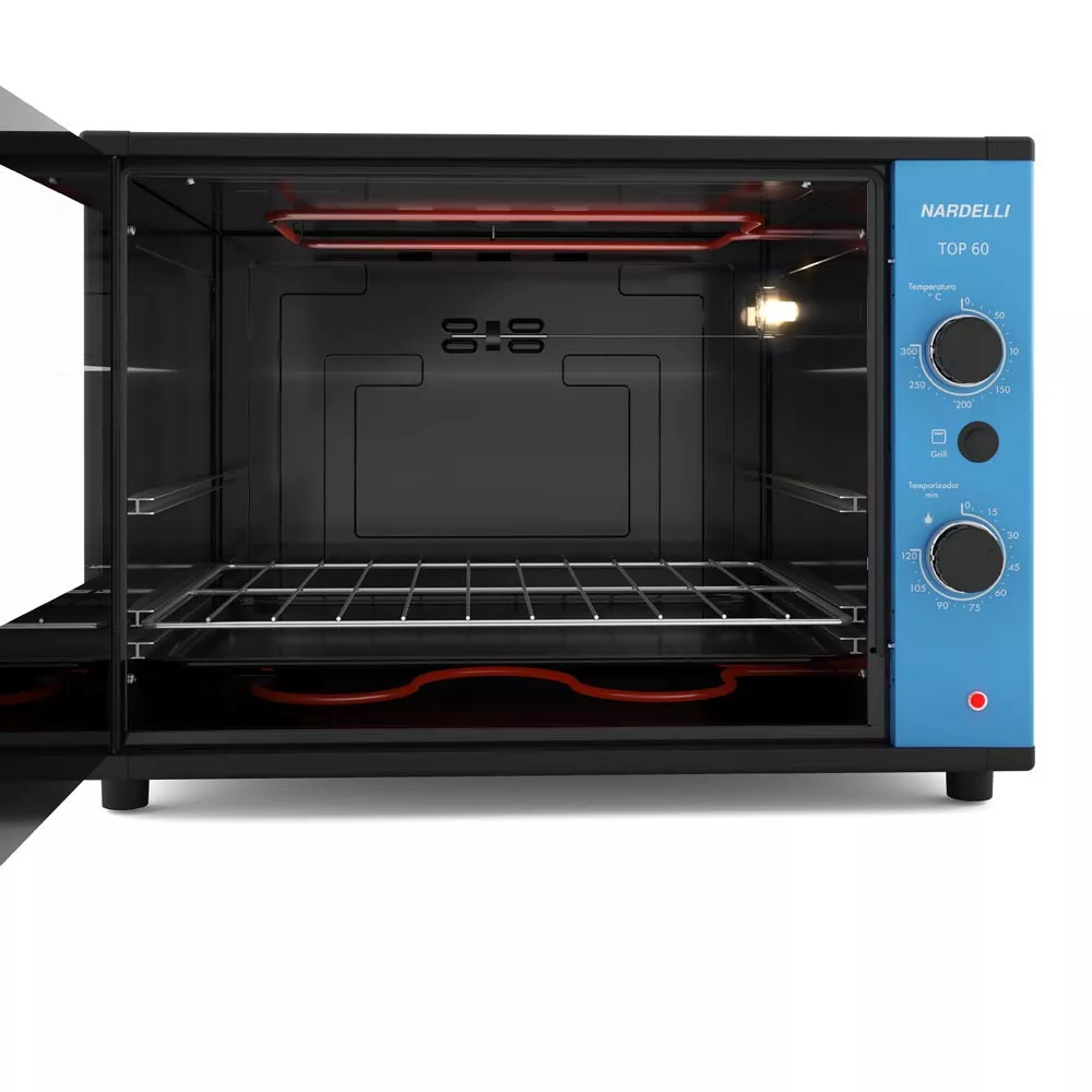 Image 4 of 6 of Forno Nardelli Elétrico Bancada Top 60 Azul 60 Litros