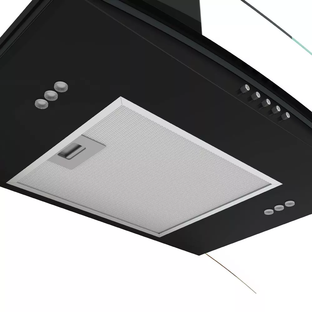 Image 4 of 7 of Coifa Nardelli de Parede Clean Vidro Curvo Black 60cm