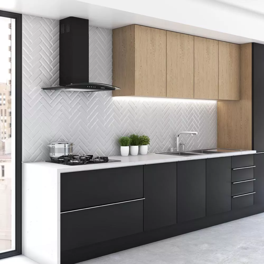 Image 6 of 7 of Coifa Nardelli de Parede Clean Vidro Curvo Black 60cm