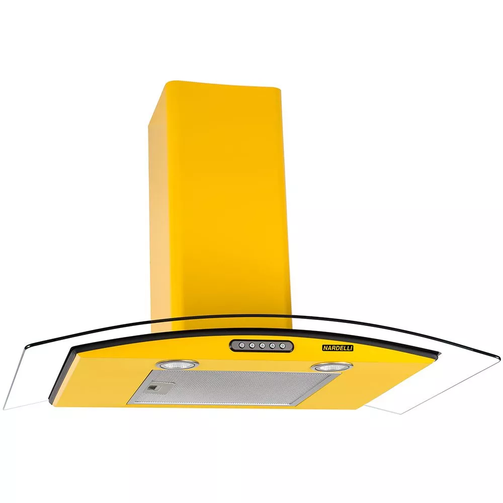 Image 0 of 7 of Coifa de Parede 80cm Vidro Curvo Slim Nardelli Yellow