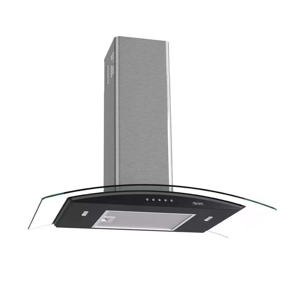 Image 0 of 7 of Coifa Terim de Parede Clean Vidro Curvo Black Kroma 75cm
