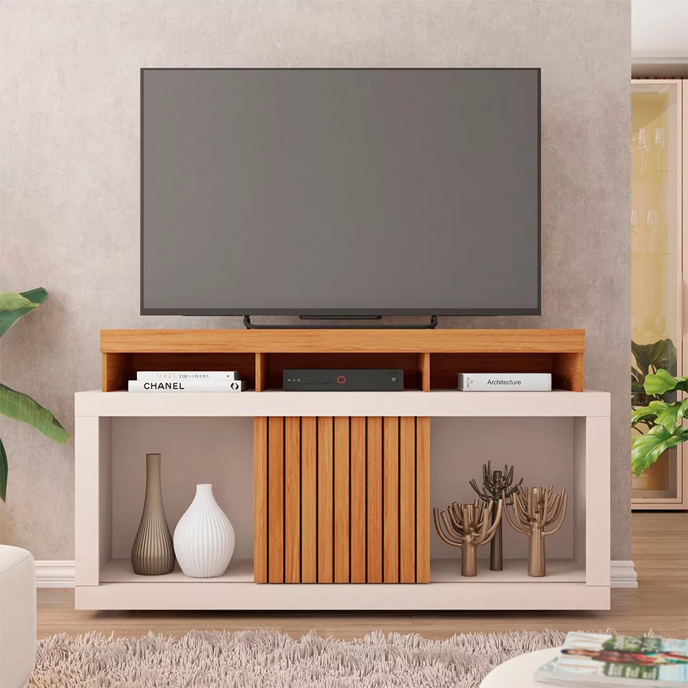 Rack Bancada para Tv até 55 Polegadas 1 Porta Dragon Caemmun