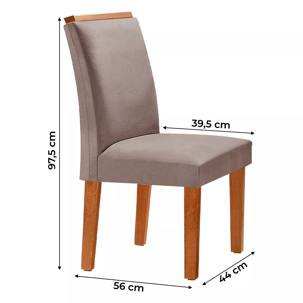 Image 4 of 6 of Sala de Jantar Cel Móveis Sevilha Tampo Smart Plus 120x90cm com 4 Cadeiras Londres