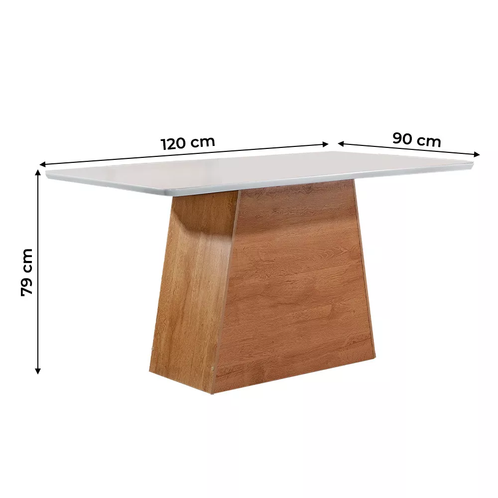 Image 5 of 6 of Sala de Jantar Cel Móveis Sevilha Tampo Smart Plus 120x90cm com 4 Cadeiras Londres