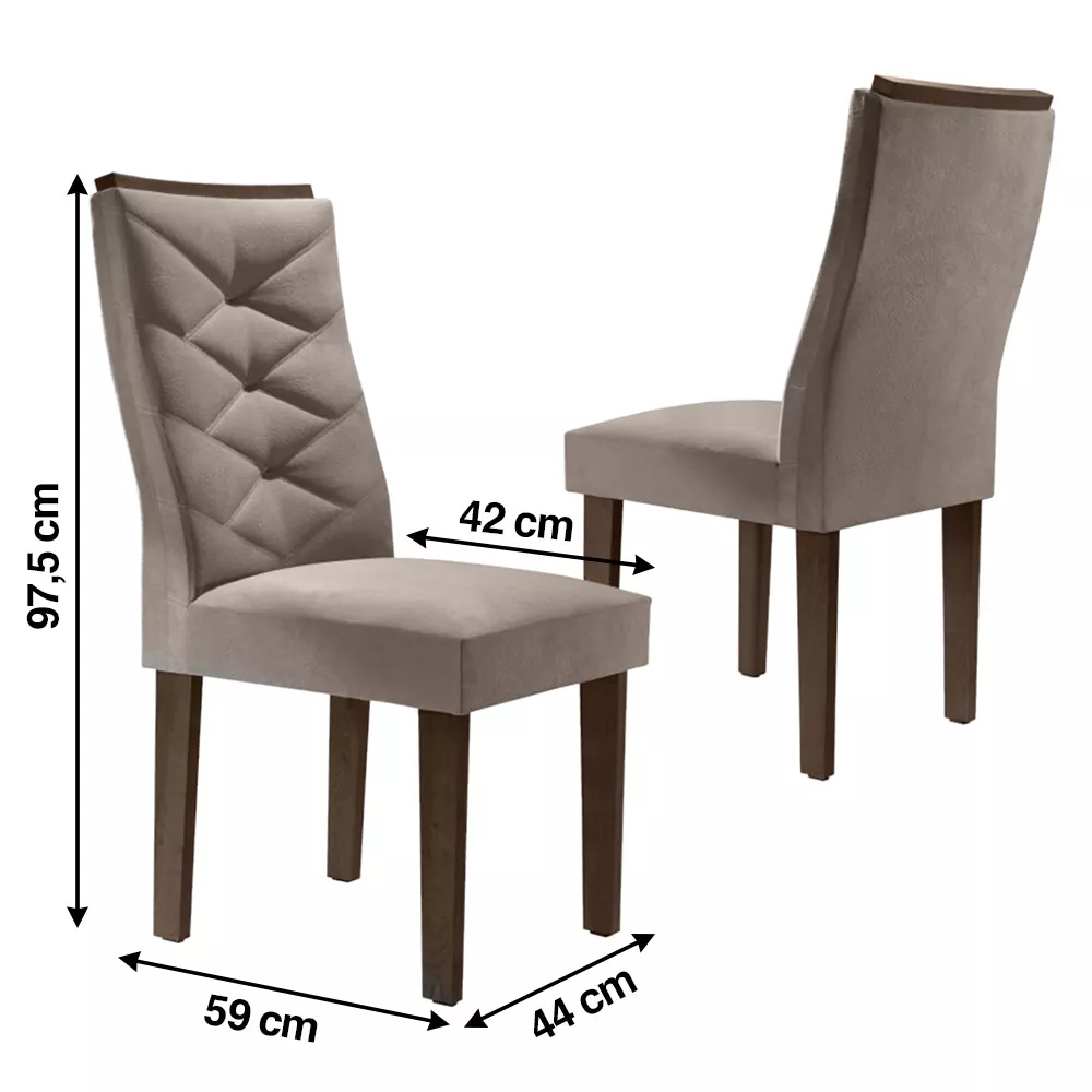 Image 2 of 4 of Conjunto Sala de Jantar Cel Móveis Mesa Riviera 135x135 Tampo Slim 8 Cadeiras Riviera